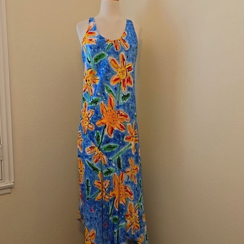 - Jams World Strappy Sunflower Scarf Hem Sundress Size M - Picture 1 of 8